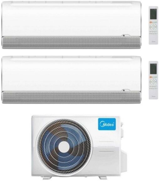 Climatiseur Midea Dual Split série BreezeleSS+ 9+9 avec M3OG-21HFN8-Q Inverter R 32 Wi-Fi Classe A++