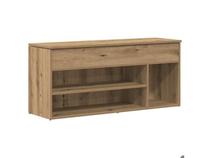 Bonne qualité - Banc à chaussures - BONNIE - Commode à chaussures chêne artisanal 102x30 5x45cm bois ingénierie - Meuble d'entrée