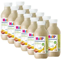 HIPP Sondennahrung Milch Banane & Pfirsi 12X500 ml