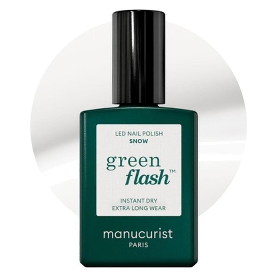 Manucurist Green Flash Nagellack Snow (Weiss, UV-Gel Lack) (MAN50027)
