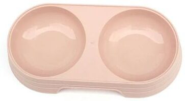 Uplift Treasures Eco Friendly Wheat Straw Double Pet Feeding Bowl pink 1pc