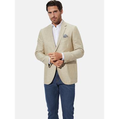 Sakko BABISTA "Sakko ULDERICO", Herren, Gr. 50, beige, Obermaterial: 52% Leinen LI. 48% Baumwolle CO., Sakkos Sakko