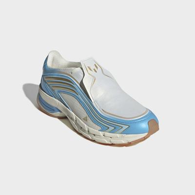 Sneaker ADIDAS PERFORMANCE "ADISTAR MESSI", Herren, Gr. 43, blau (ivory, semi blau burst, icey blau), Synthetik, Schuhe Sneaker