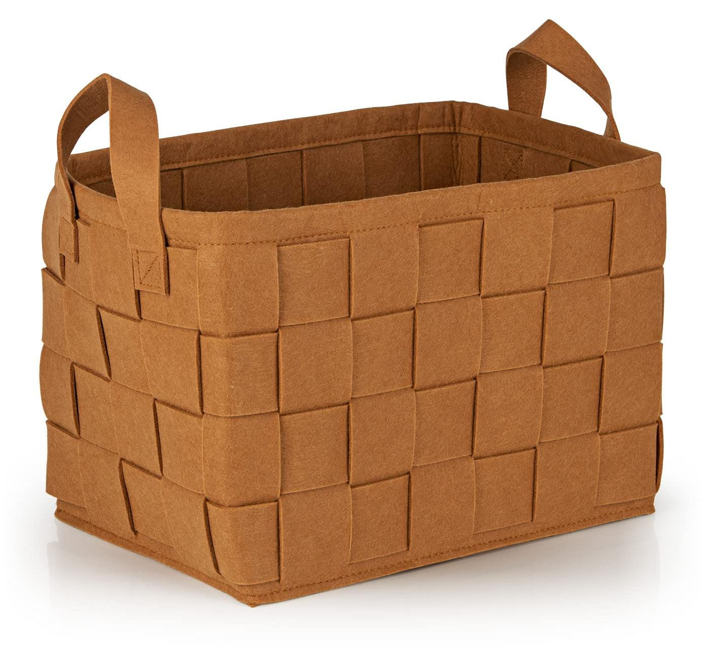 Dripio Opvouwbare opbergmand met handvatten, textiel, roestbruin, B/D/H: 35 x 25 x 25 cm