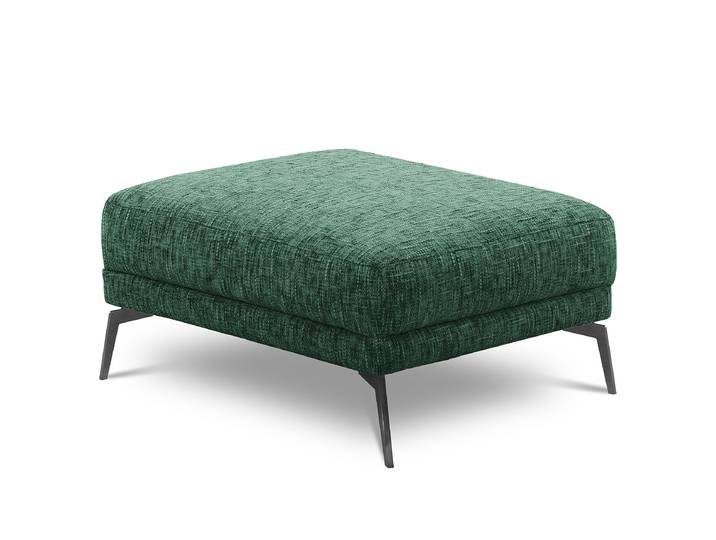 Polsterhocker 96 x 45 x 80cm Grün Freiform Schwarz Strukturstoff Trinu: Grün
