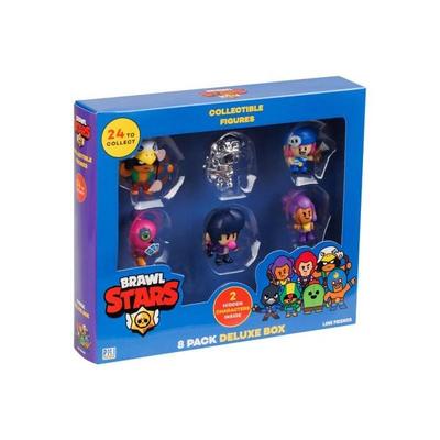Brawl Stars Figuren 8er Pack Deluxe Geschenkverpackung inkl. 2 seltene, 4 cm