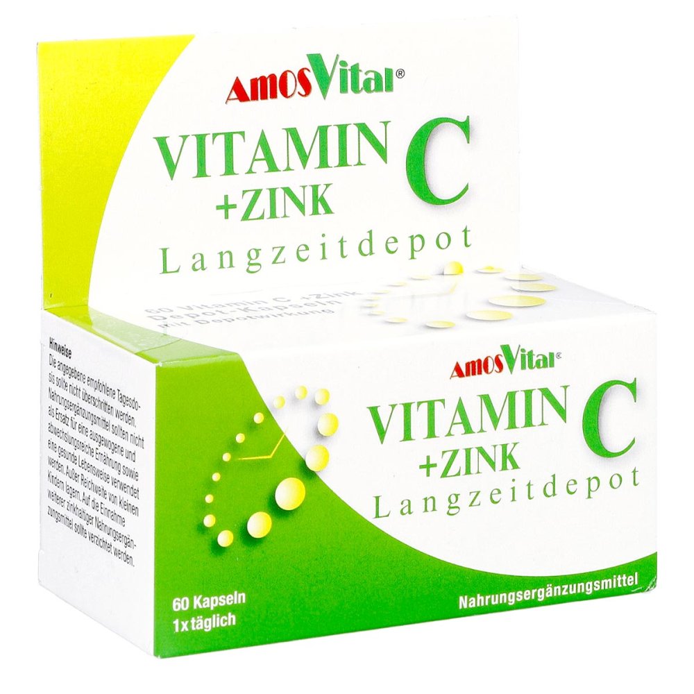 AMOSVITAL GmbH Vitamin C + Zink Langzeitdepot Kapseln 04773093