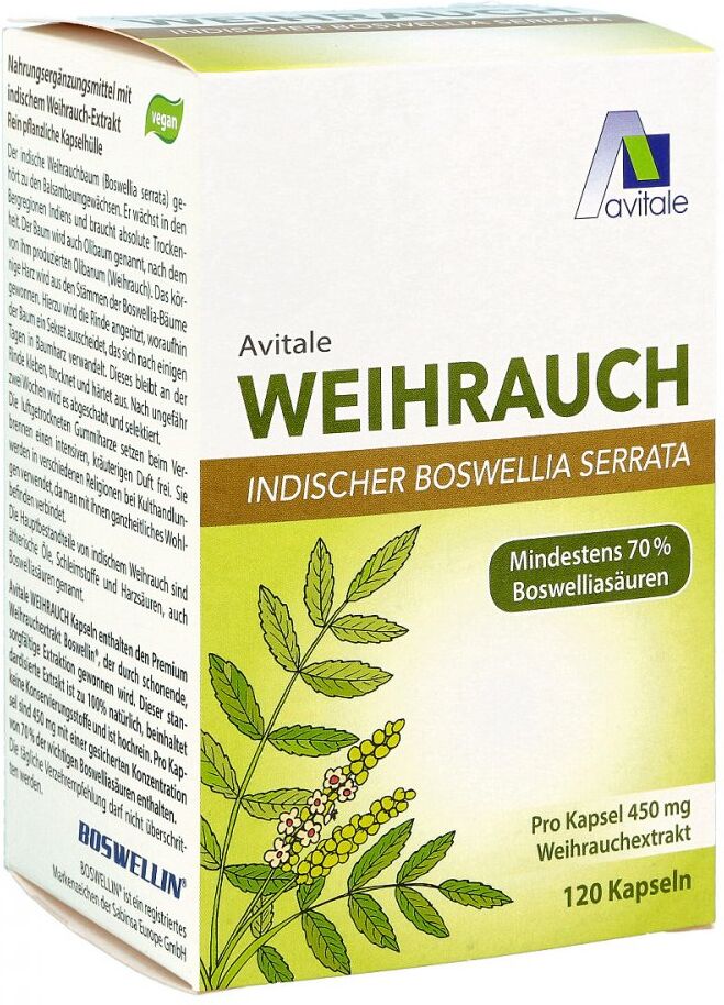 Weihrauch 450 mg Boswellia Serrata Kapseln 120stk