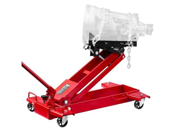 VEVOR Cric de Transmission à Profil Bas Capacité 1 T\, Cric de Fosse avec Hauteur de Levage 18\,5-70 cm\, Roues Pivotantes Flexibles à 360°\, Support Boîte de Vitesse pour Garage Atelier Réparation