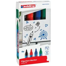 Edding 4er-Pack Flipchart Marker »380« schwarz