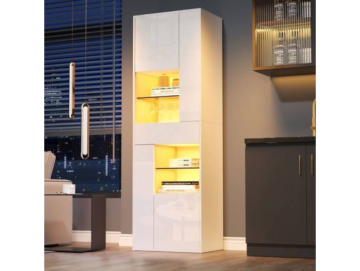 55 * 38 * 170cm vitrine de vente armoire haute avec 1 tiroir et 4 armoires vitrine vitrine armoires avec éclairage led vitrines av
