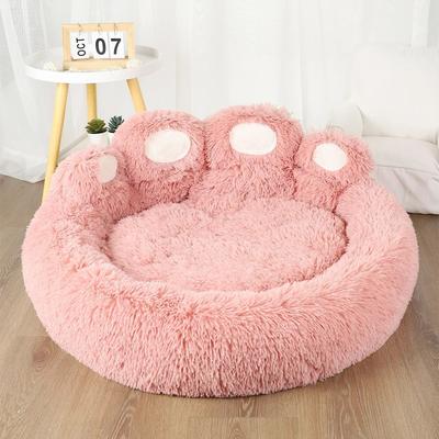 Uplift Essentials Ultra Plush Anti Anxiety Fluffy Pet Bed pink xl