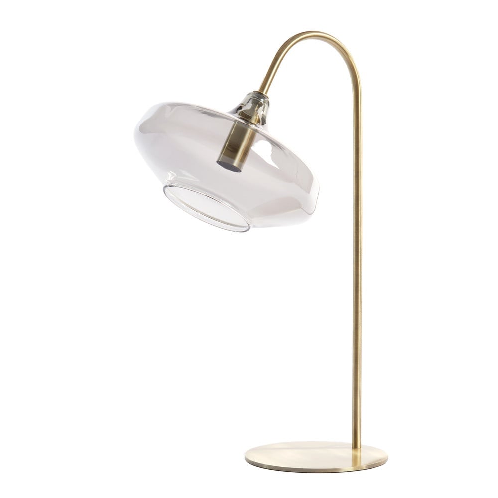 Light & Living Solna Glazen Bureaulamp - Messing/Brons