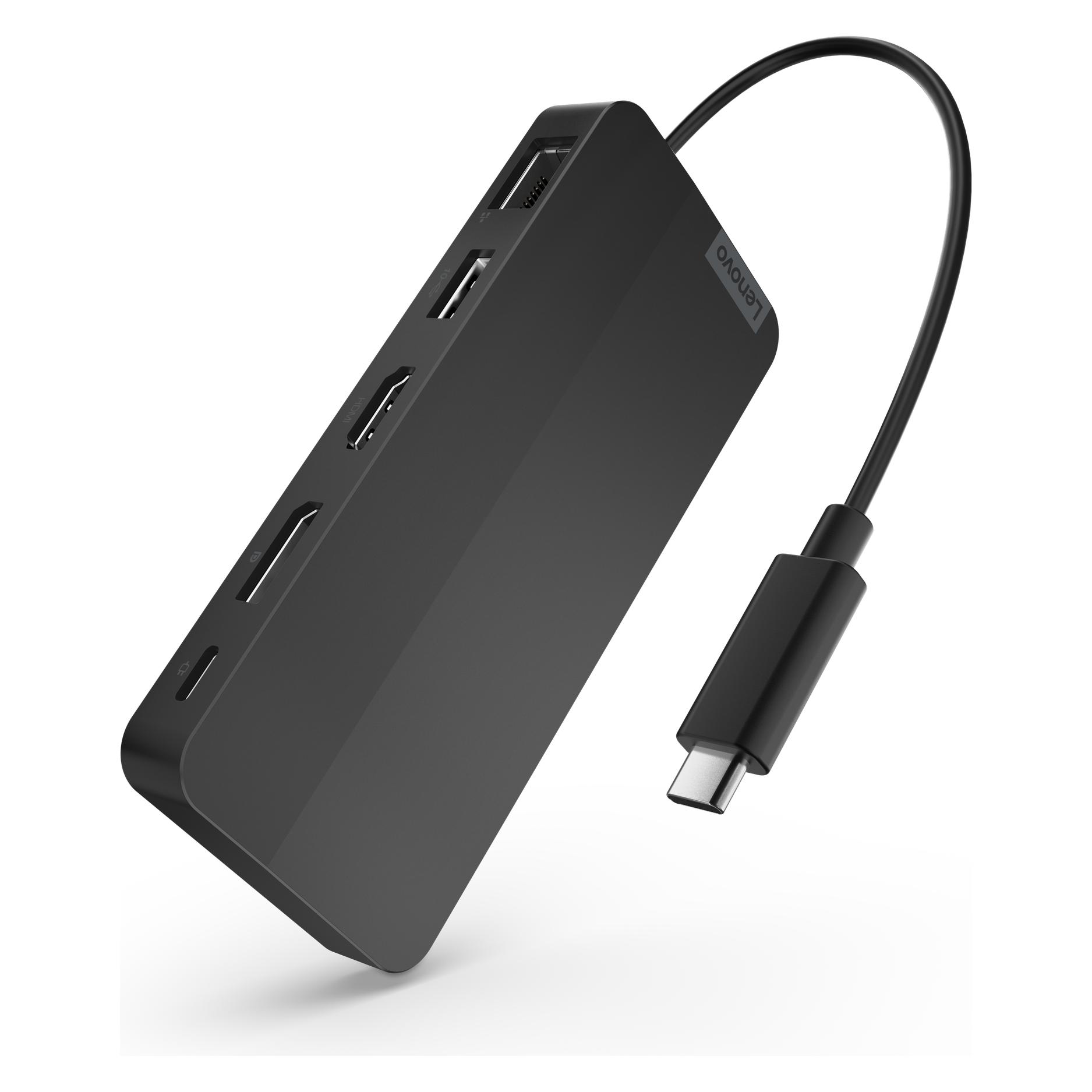 Lenovo USB-C Dual Display Travel Dock (w/ adapter) (USB-C) (40B90100IT)