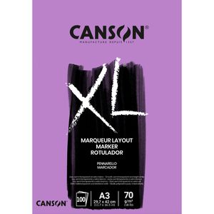 Canson Zeichenblock XL Marker C200297237, A3, 70 g/m², weiß, geleimt, 100 Blatt