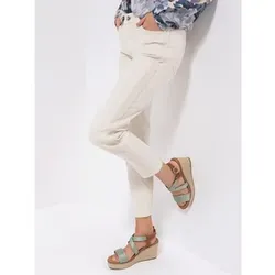 DINE 'N' DANCE Hose Rumba Stretch-Twill Galonstreifen schmales Bein