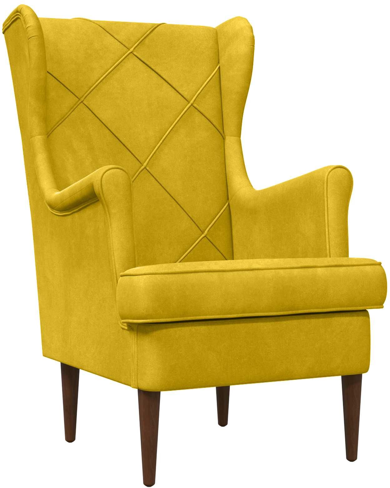vidaXL Fauteuil Jaune Velours
