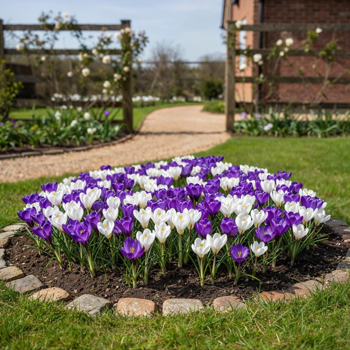 Dutch Bulbs Krokus bloembollen Blauw/wit 25 stuks