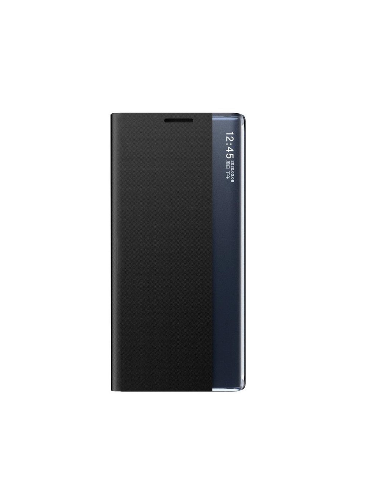 Hurtel New Sleep View Case with Flap and Stand for Samsung Galaxy A35 - Black