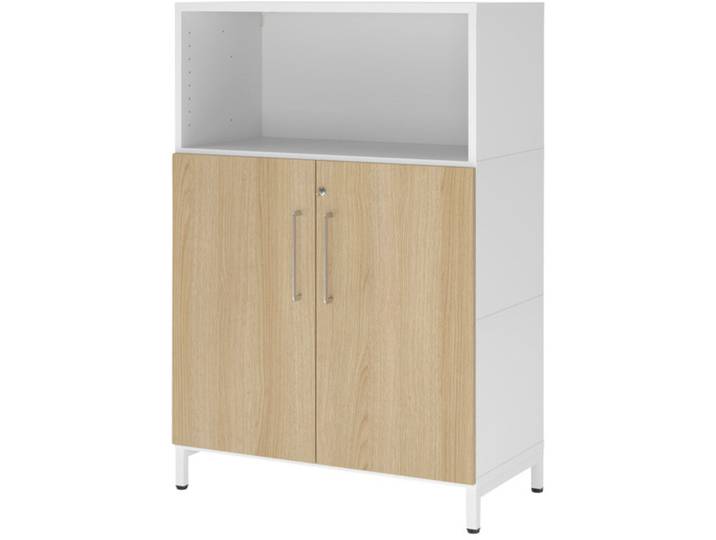 Aktenschrank Flexwall weiss, natur Holzwerkstoff B 41.7 H 118 cm - Aktenschrank