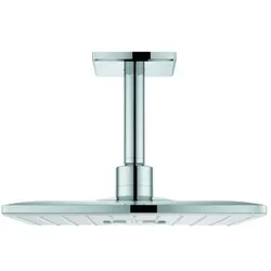Grohe Rainshower 310 SmartActive Cube Kopfbrause 26481LS0, moonwhite, mit Deckenauslass 142 mm