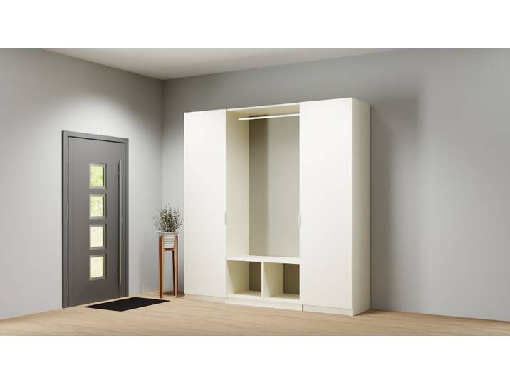 Geräumiger Gaderobenschrank nach Maß Premium Dekore Creme