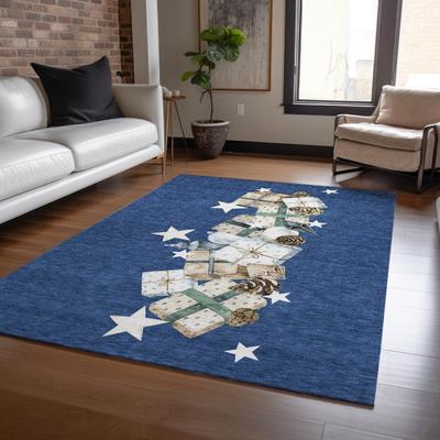 Addison Rugs Machine Washable Indoor/ Outdoor Christmas Present Chantille Rug
