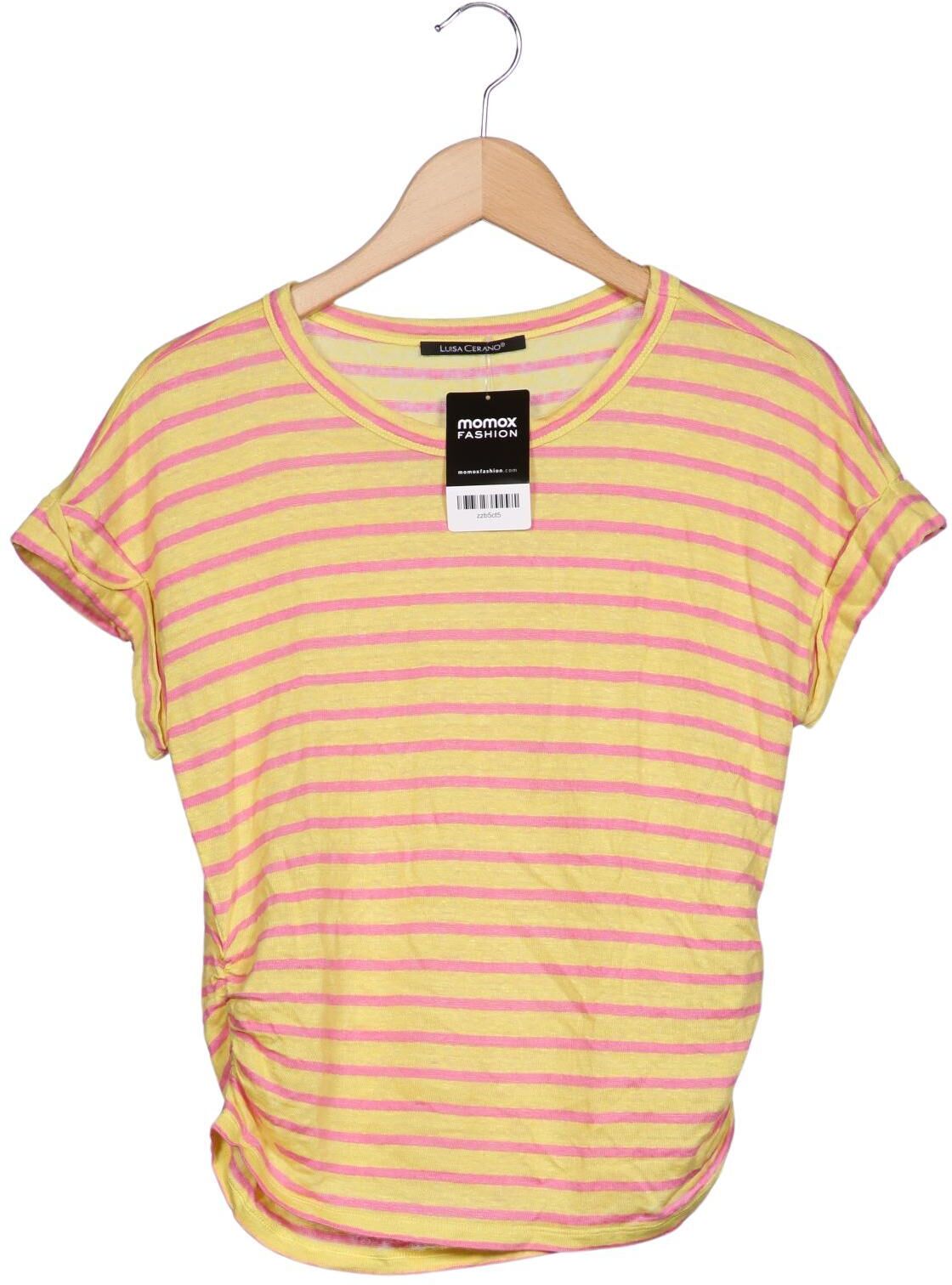 Luisa Cerano Damen T-Shirt, Mehrfarbig, Gr. EU 40, Leinen - Second Hand