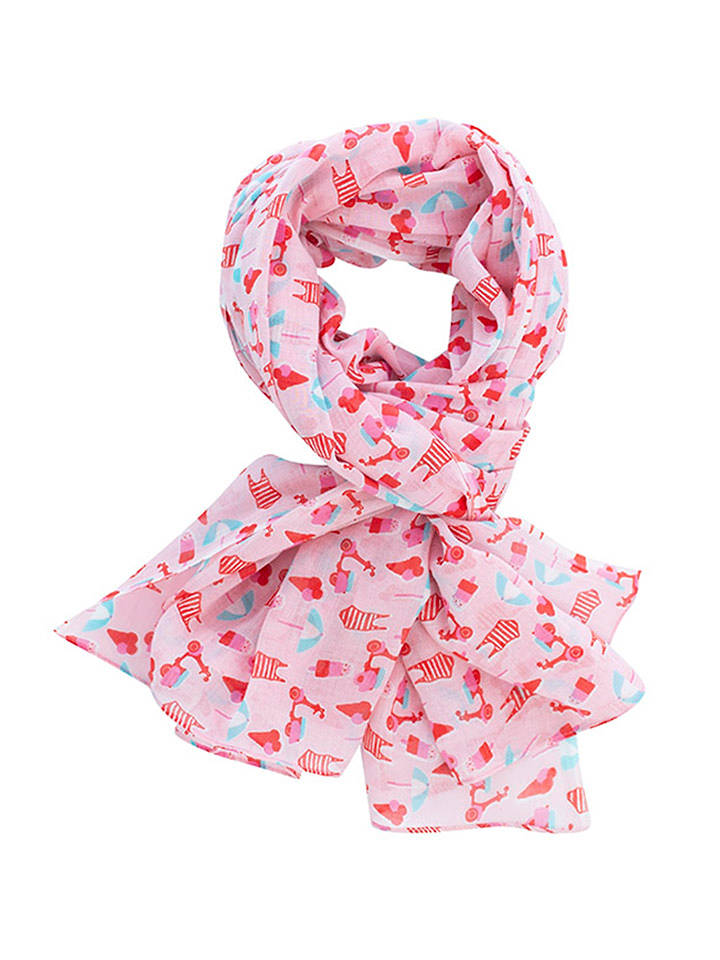 Overbeck and Friends Tuch "Beach Life" in Rosa - (L)180 x (B)110 cm - onesize