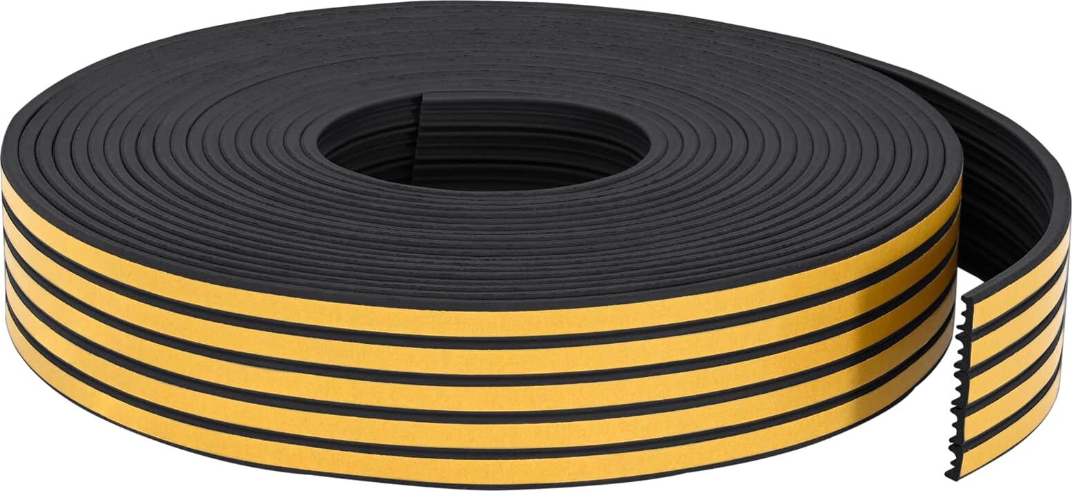 vidaXL joint de fenêtre autocollant Noir 9 x 4 mm 12 m Mousse EPDM