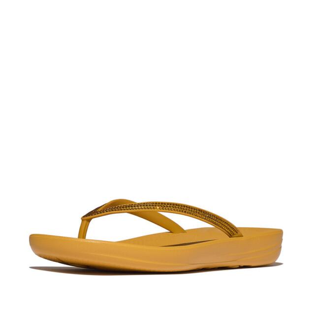 FitFlop Fitflop™ iqushion sparkle slippers – turmeric | lichtgewicht ergonomische teenslippers dames