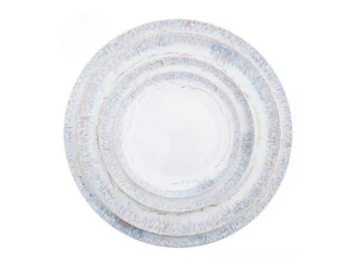 Quality Elegance Speiseteller 4-teiliges Luxus Tellerset – Fine Bone China – Vintage Struktur, (4 St), Bone China Tellerset