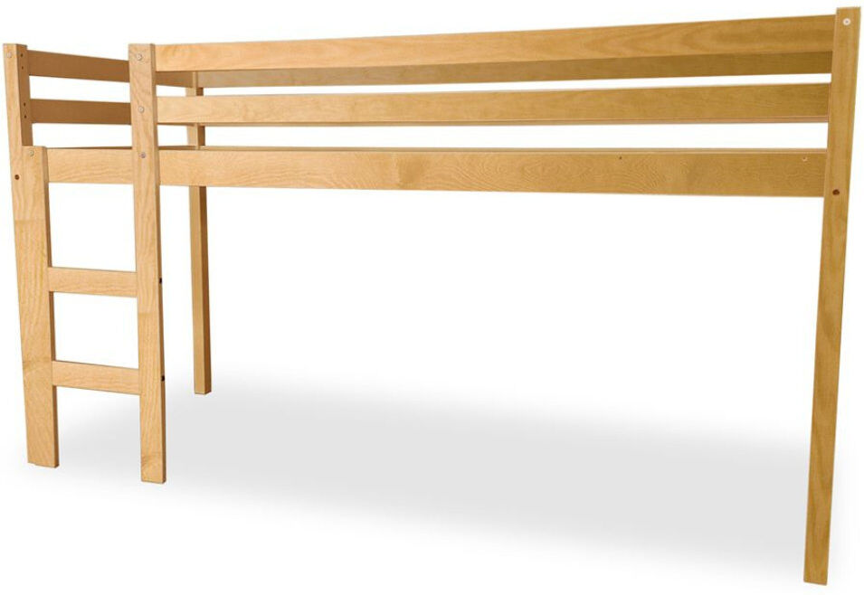 Isabelle & Max Mattern Bed Frames Hardwood Mid Sleeper Loft Bed Natural European Toddler (80 x 160cm)