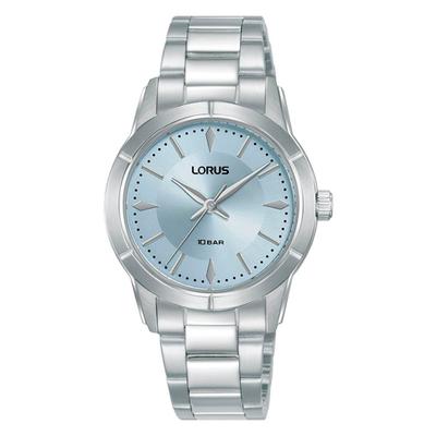 Quarzuhr LORUS, silber (silberfarben, hellblau, hellblau), Armbanduhren, Damen, silberfarben, Quarzuhr, Armbanduhr, Damenuhr, Edelstahlarmband, analog