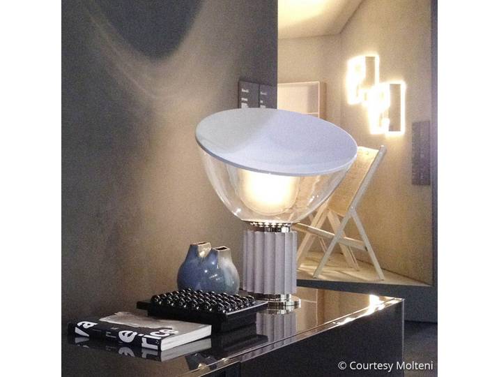 Taccia LED Tischleuchte Silver - Flos - Wohnzimmer - Design - Metall - Einflammig