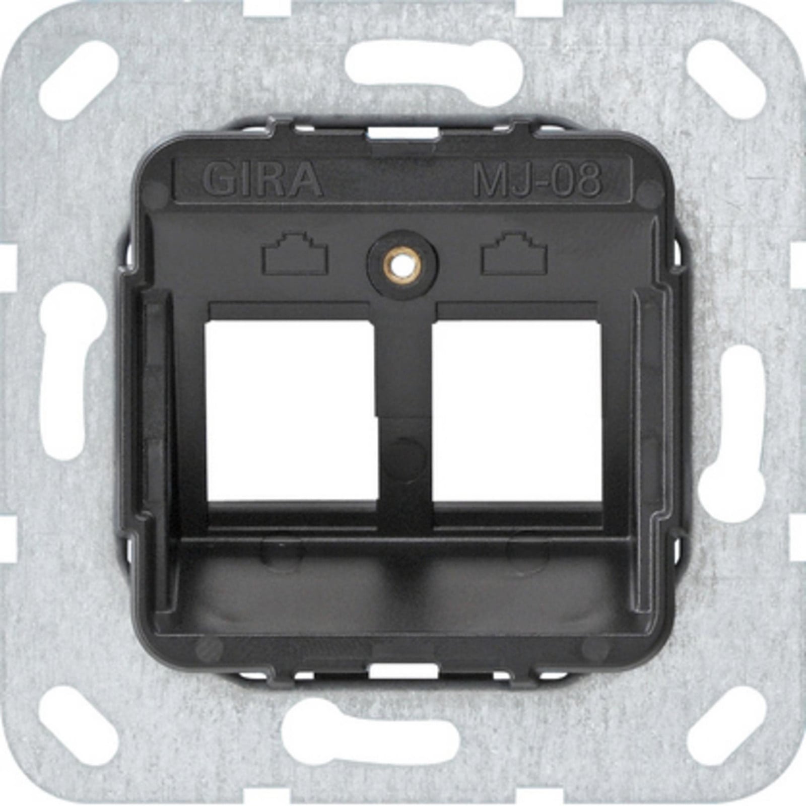 Gira 560800 Modulaire stekkerdoos MJ-08, 2-voudig, met bevestigingsring