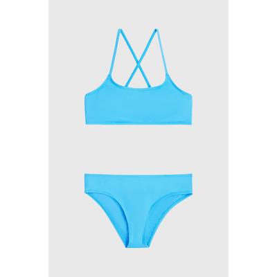 Bandeau-Bikini O'NEILL "ESSENTIALS BRALETTE BIKINI SET", Mädchen, Gr. 128 (122), N-Gr, blau (daydreaming), Obermaterial: 92% Polyester, 8% Elasthan. Futter: 92% Polyester, 8% Elasthan, Bikini-Sets, 2-teiliges Bikini-Set, mit festen Trägern, gut...