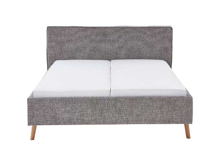 Gepolstertes Bett Lina Stoff Mouse Grey 160 x 200 cm - Material: Polyester - Bett