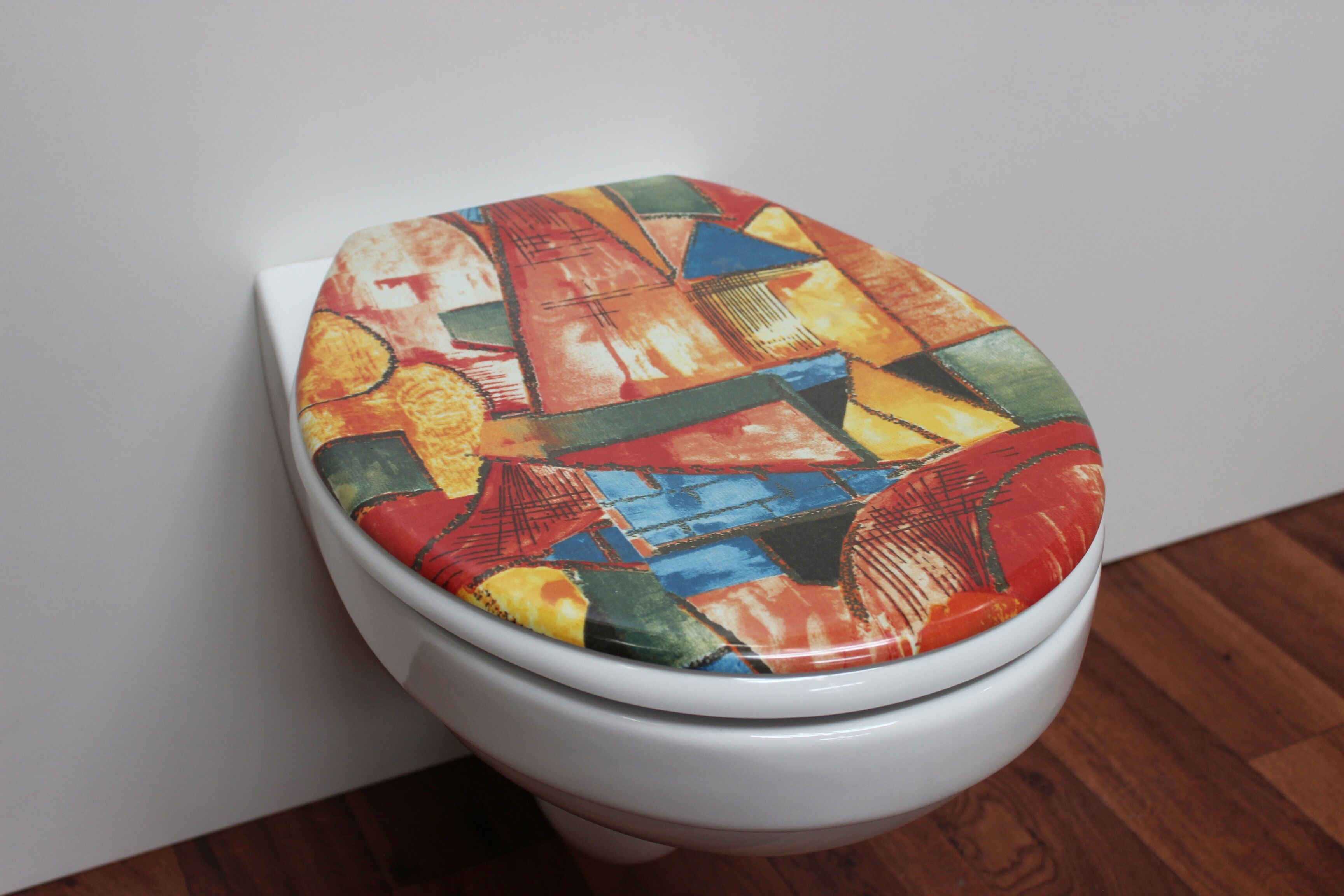 WC-Sitz ADOB "Nizza Art", bunt, Duroplast, WC-Sitze, WC-Sitz, sehr stabil, universal passend bunt Einheitsgröße