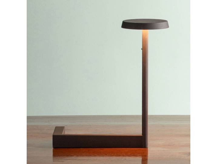 Vibia Designer Tischlampe Flat, dimmbar, schwarz, für Wohn- / Esszimmer, Metall, Modern, Tischlampe