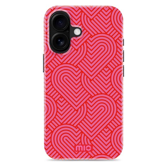 Mio Back panel cover Wild Hearts Magsafe Compatible for iPhone 16 (Apple iPhone 16) (54149470)