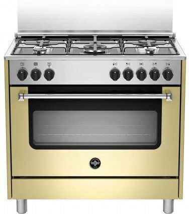 Ⓜ️🔵🔵🔵👌 BERTAZZONI LA GERMANIA AMN965ECRV - Cucina 5 fuochi gas, forno elettrico, 90x