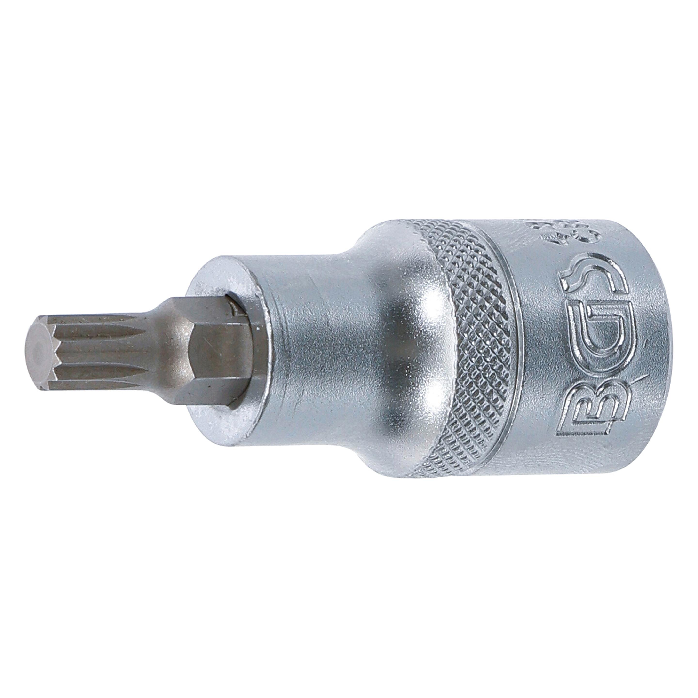 BGS Bit-Einsatz Antrieb Innenvierkant 12,5 mm (1/2") Innenvielzahn (für XZN) M7 (4355)