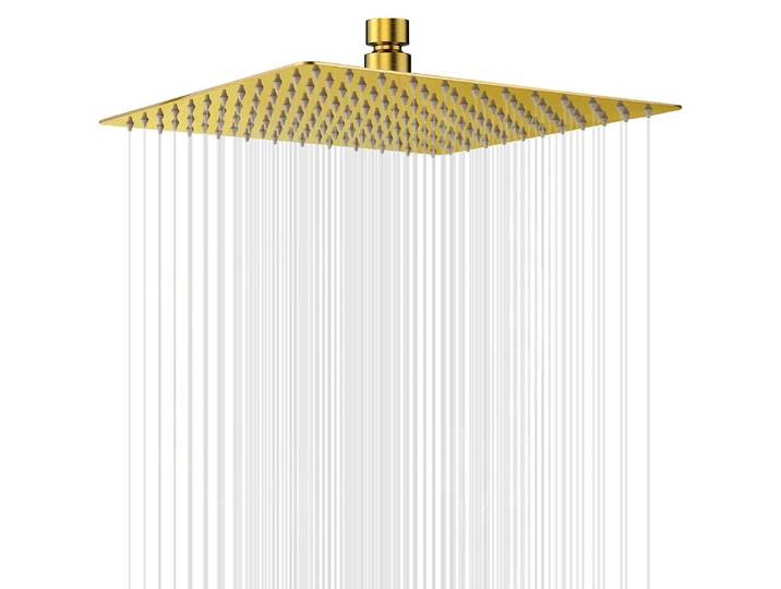 Regendusche Duschkopf 30cm Quadratisch Gold Edelstahl Anti-Kalk-Düsen Hochdruck
