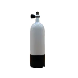 Polaris Faber - Tauchflasche 5 Liter (leicht) - 200 bar - weiß lackiert - mit Monoventil 12144 & Fuß