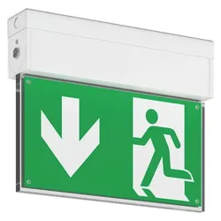 RZB LED-Rettungszeichenleuchte GSUN S, 2,6W, Erkennungsweite 24 m, Einzelbatterieversorgung, weiß, DALI-Sibe