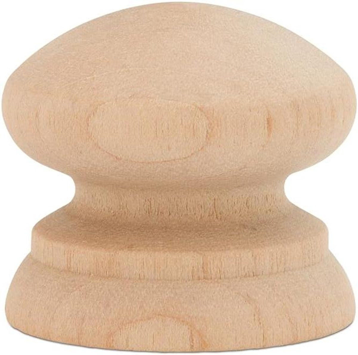 Houten Kastknoppen in Klassieke Britse Stijl - Onafgewerkt Hout - 1-1/2 inch