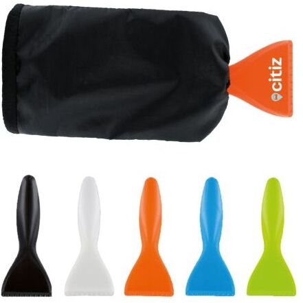 Classeur gratte neige personnalisable polystyrène (PS) noir orange