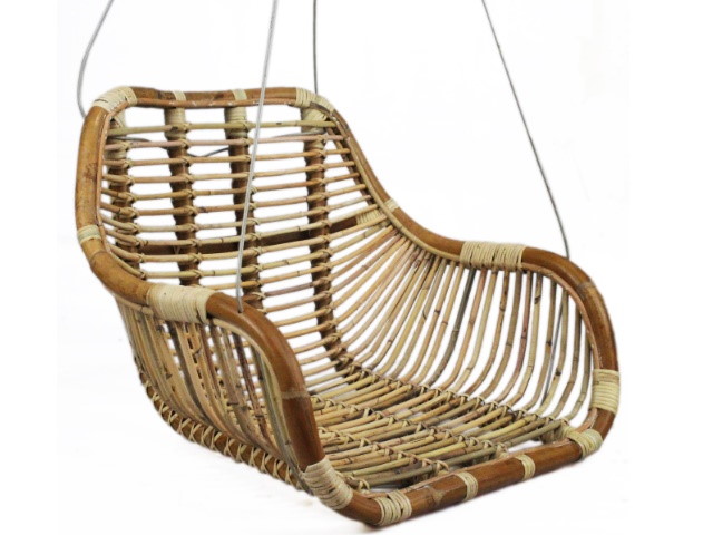 VANDERLEEDENMANDWERKBV Hängesessel Java Rattan Blond 66x65 H49cm incl. Stahldrahte 16980224