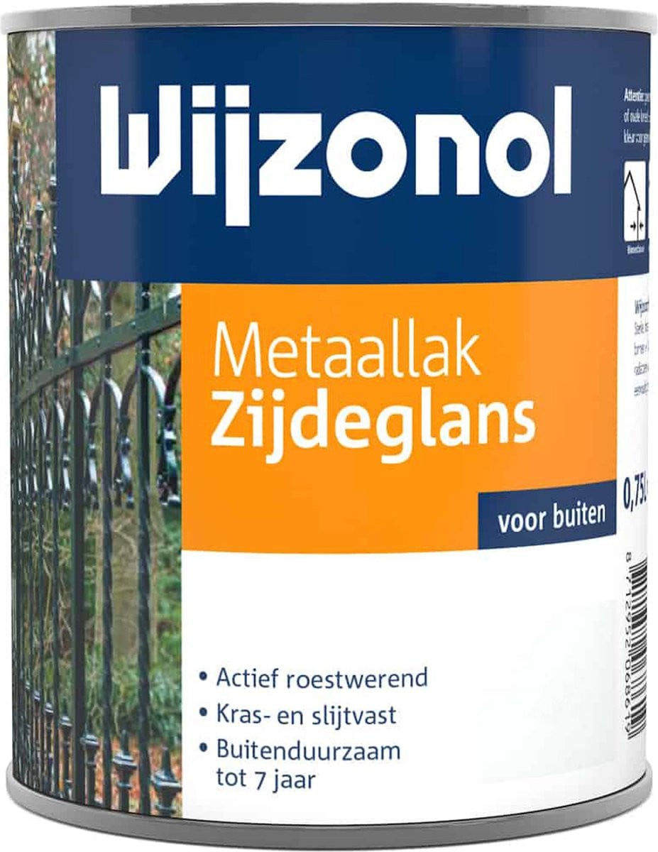 Wijzonol Metaallak Zijdeglans RAL9010 750 ml